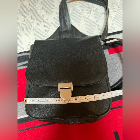 Y2K black leather purse -backpack - Picture 3 of 14